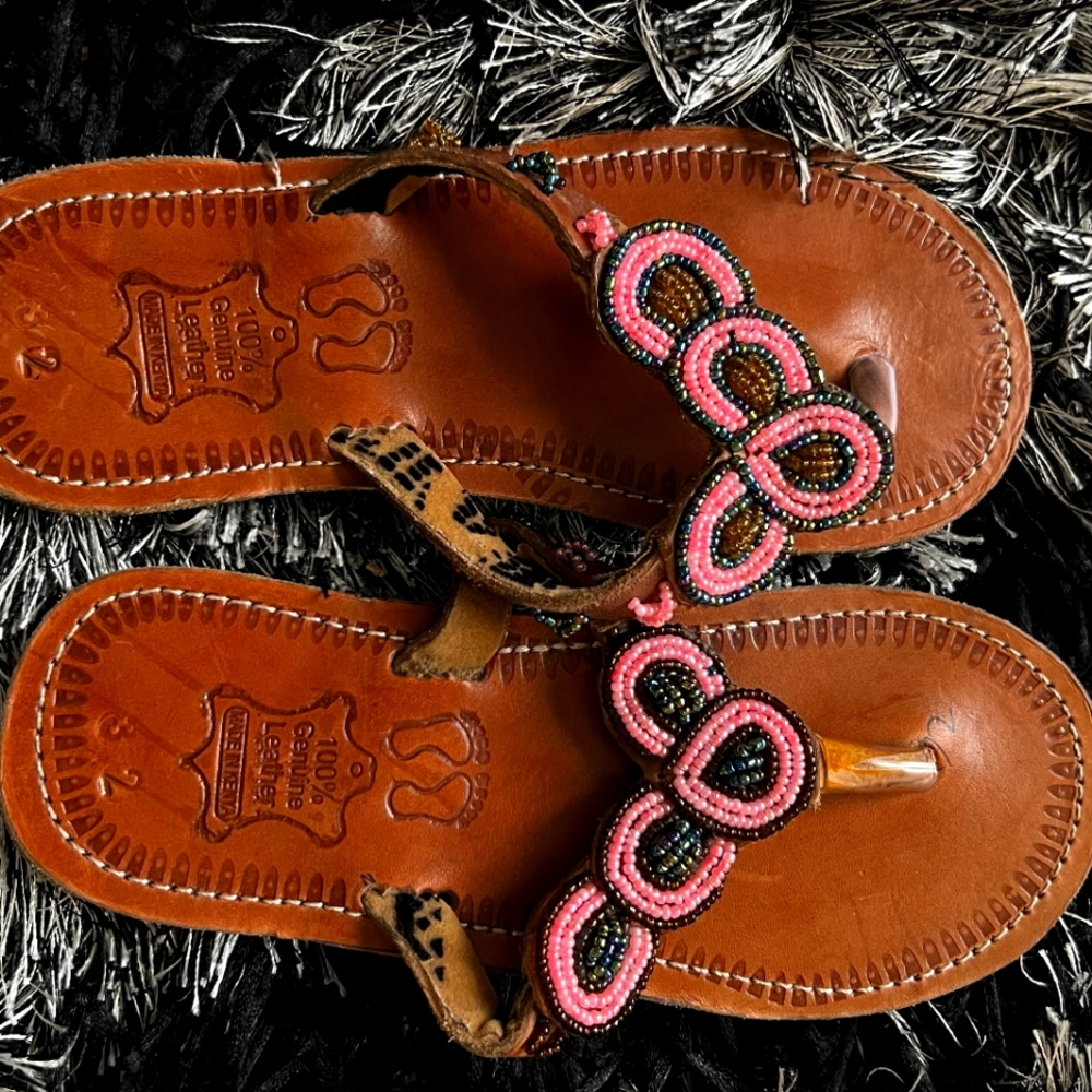 Beaded handmade women Crafted sandals.